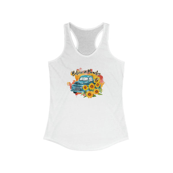 Believe In Miracles Women's Ideal Racerback Tank