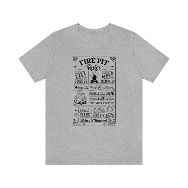 Fire Pit Rules Unisex Jersey Short Sleeve Tee