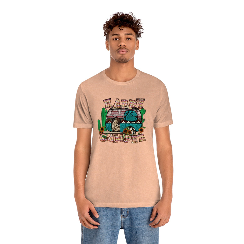 Happy Camper Unisex Jersey Short Sleeve Tee