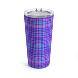 Purple Plaid Tumbler 20oz