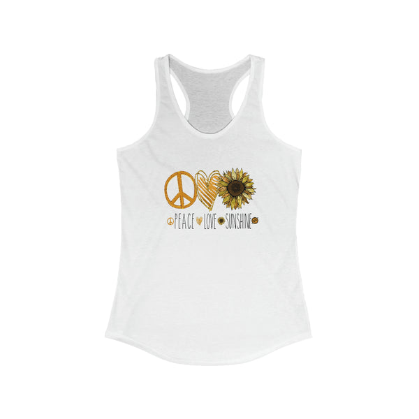 Peace Love Sunshine Women's Ideal Racerback Tank