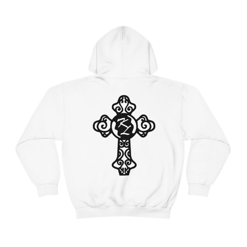 Kirsten Black Cross Unisex Heavy Blend™ Hooded Sweatshirt