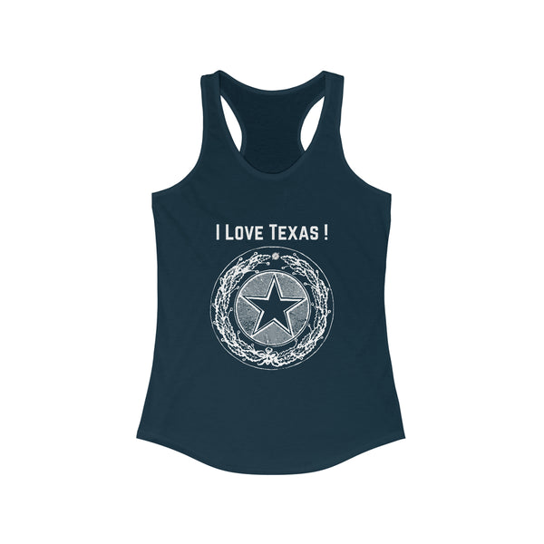 I Love Texas Women's Ideal Racerback Tank