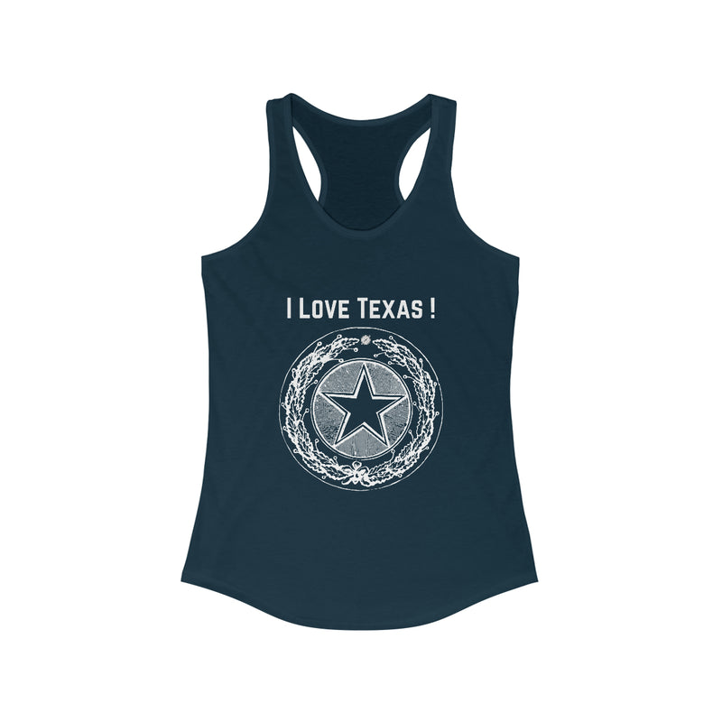 I Love Texas Women's Ideal Racerback Tank