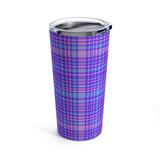 Purple Plaid Tumbler 20oz