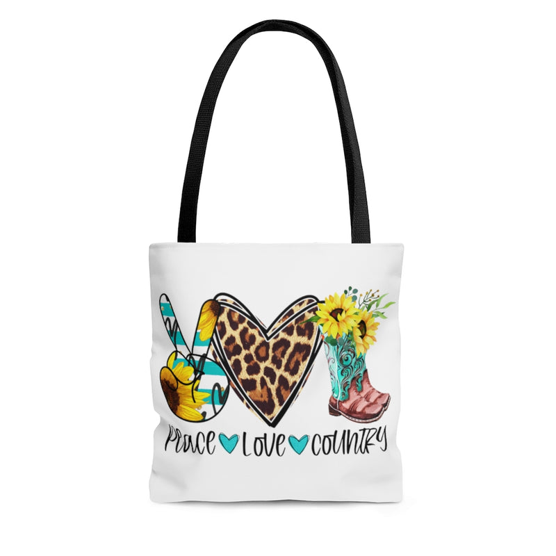 Peace Love Country Tote Bag