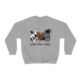 Peace Love Horses Unisex Heavy Blend™ Crewneck Sweatshirt