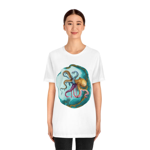 Octopus Water Color Unisex Jersey Short Sleeve Tee