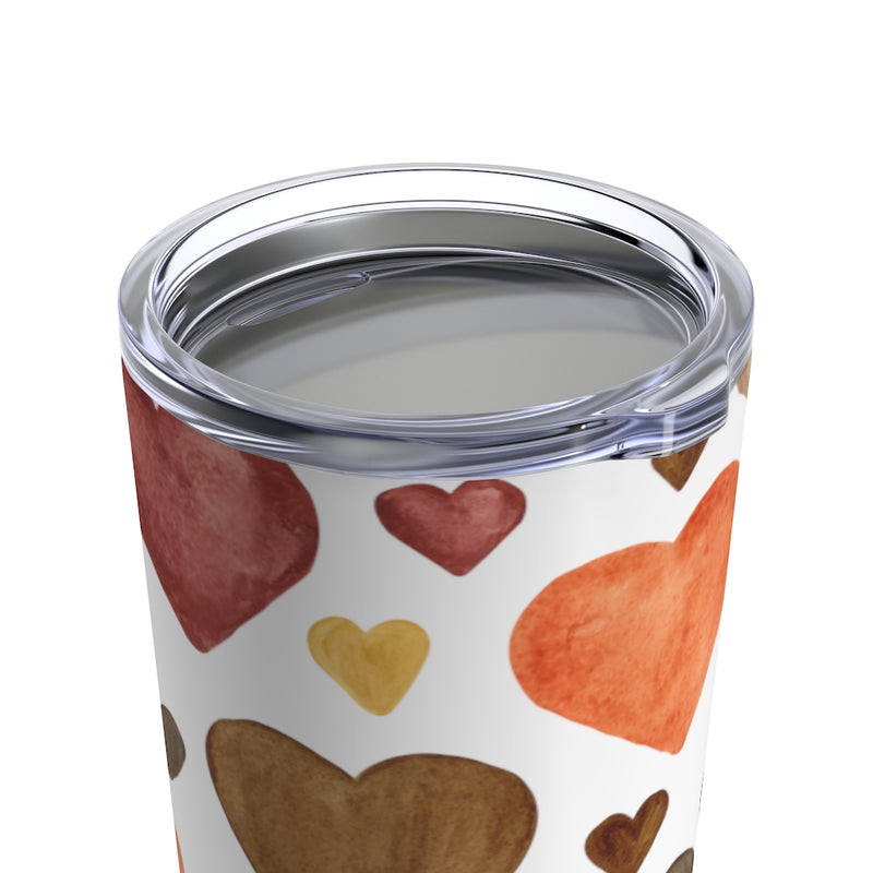 Watercolor Hearts Tumbler 20oz