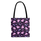 Pink Heart AOP Tote Bag