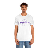 Remember Me Purple Logo Unisex Jersey Short Sleeve Tee