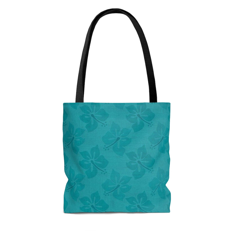 Turquoise Hawaiian AOP Tote Bag