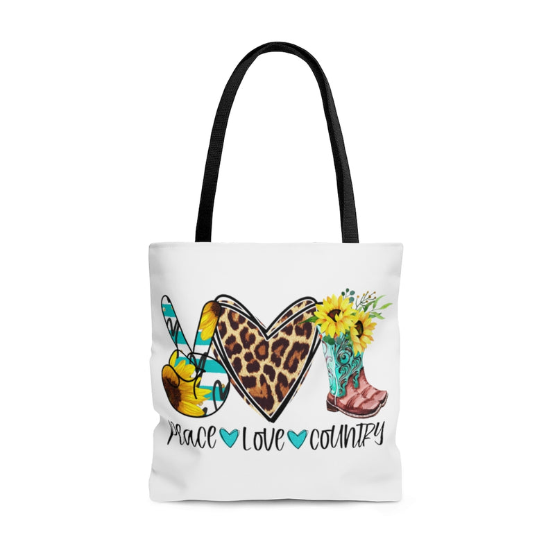 Peace Love Country Tote Bag