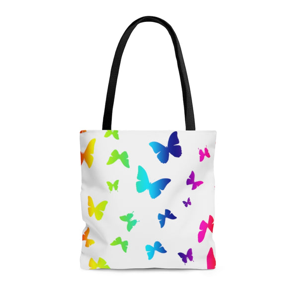 Rainbow Butterfly AOP Tote Bag