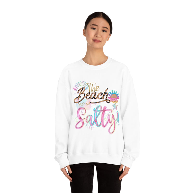 The Beaches Made Me Salty Unisex Heavy Blend™ Crewneck Sweatshirt