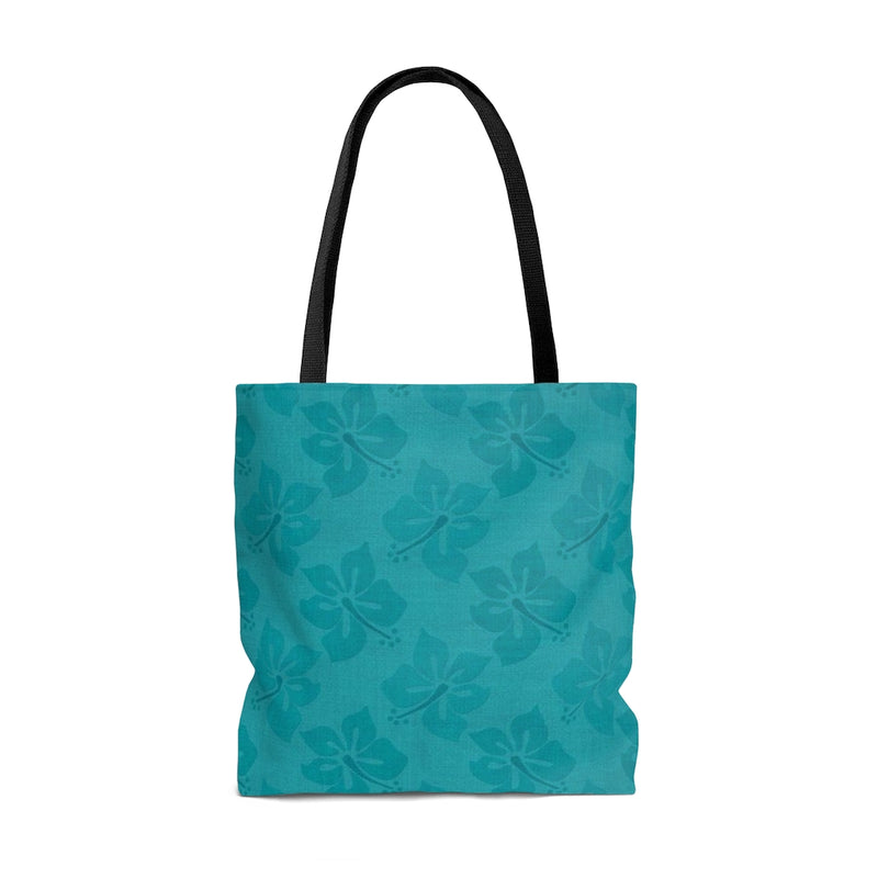 Turquoise Hawaiian AOP Tote Bag