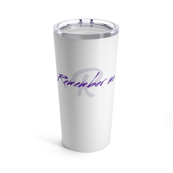 Remember Me Purple/White Logo Tumbler 20oz