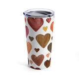 Watercolor Hearts Tumbler 20oz