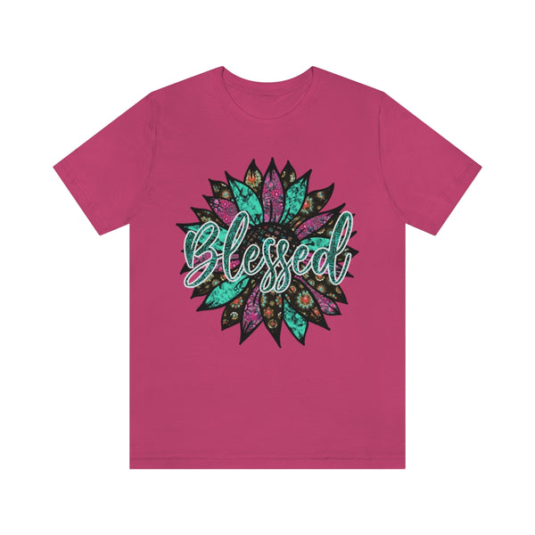 Blessed Sunflower Unisex Jersey Short Sleeve Tee