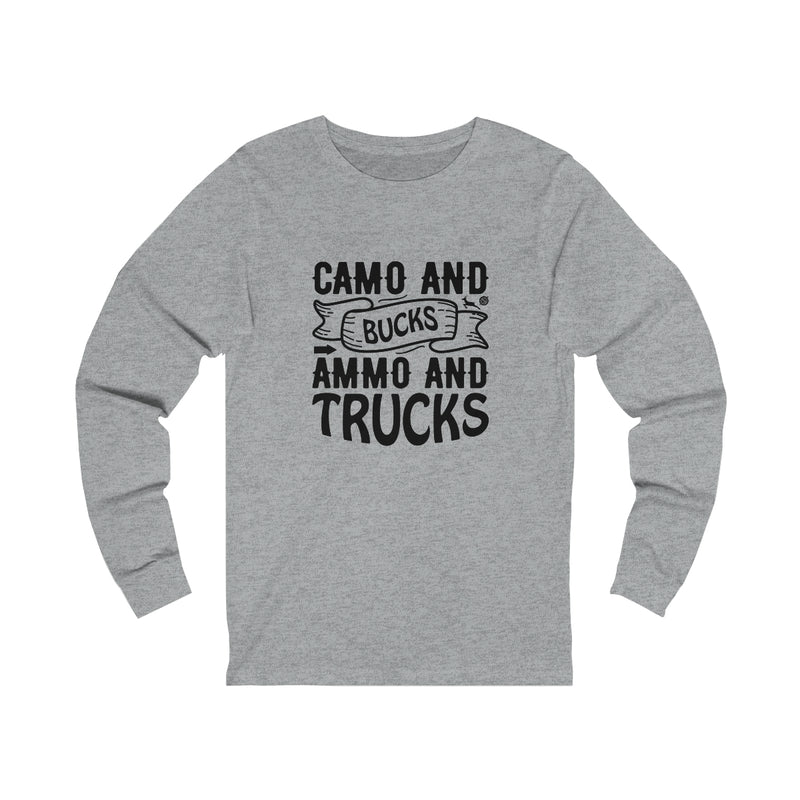 Camo And Bucks Unisex Jersey Long Sleeve Tee