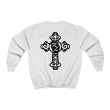 Kirsten Black Cross Unisex Heavy Blend™ Crewneck Sweatshirt