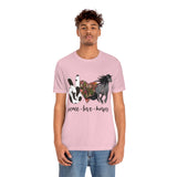 Peace Love Horses Unisex Jersey Short Sleeve Tee