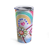 Rainbow Flower Tumbler 20oz