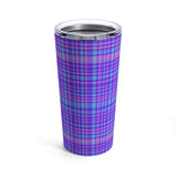 Purple Plaid Tumbler 20oz