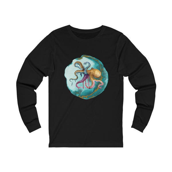 Octopus Water Color Unisex Jersey Long Sleeve Tee