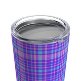 Purple Plaid Tumbler 20oz