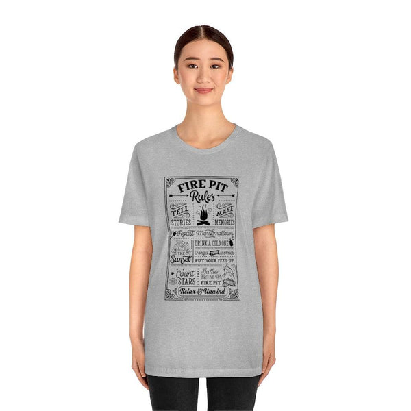 Fire Pit Rules Unisex Jersey Short Sleeve Tee