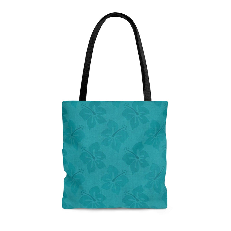 Turquoise Hawaiian AOP Tote Bag