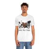 Peace Love Horses Unisex Jersey Short Sleeve Tee