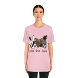 Peace Love Horses Unisex Jersey Short Sleeve Tee