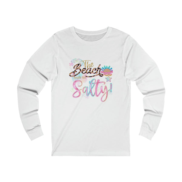 Beach Made Me Salty Unisex Jersey Long Sleeve Tee