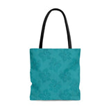 Turquoise Hawaiian AOP Tote Bag