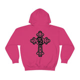 Kirsten Black Cross Unisex Heavy Blend™ Hooded Sweatshirt