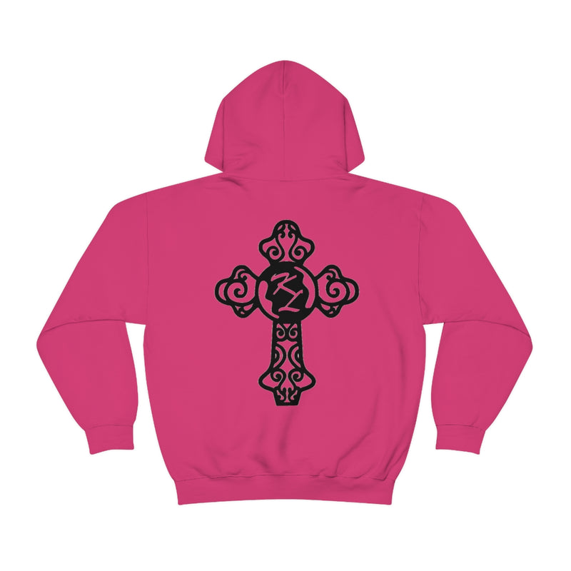 Kirsten Black Cross Unisex Heavy Blend™ Hooded Sweatshirt