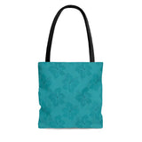 Turquoise Hawaiian AOP Tote Bag