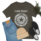 I Love Texas Unisex Jersey Short Sleeve Tee