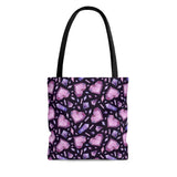 Pink Heart AOP Tote Bag