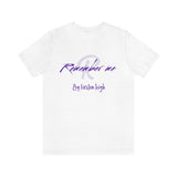 Remember Me Kirsten Purple Logo Unisex Jersey Short Sleeve Tee