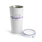 Remember Me Purple/White Logo Tumbler 20oz