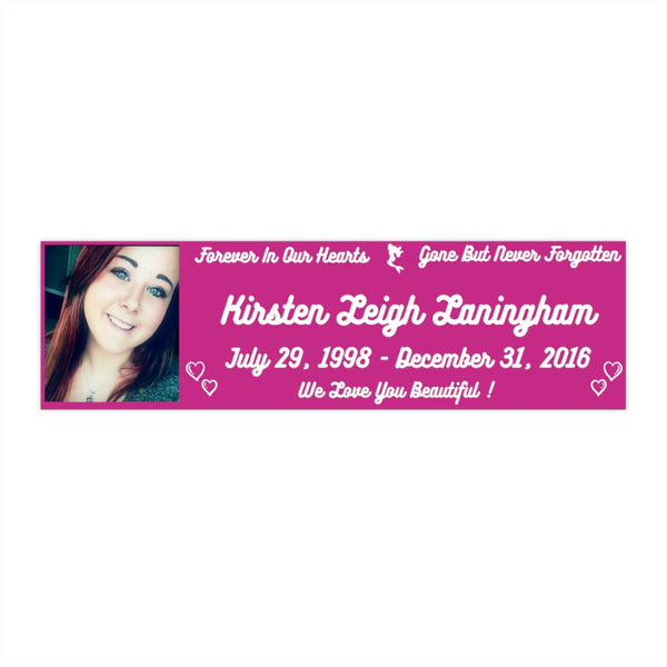 Kirsten Leigh Memorial Hot Pink Bumper Stickers