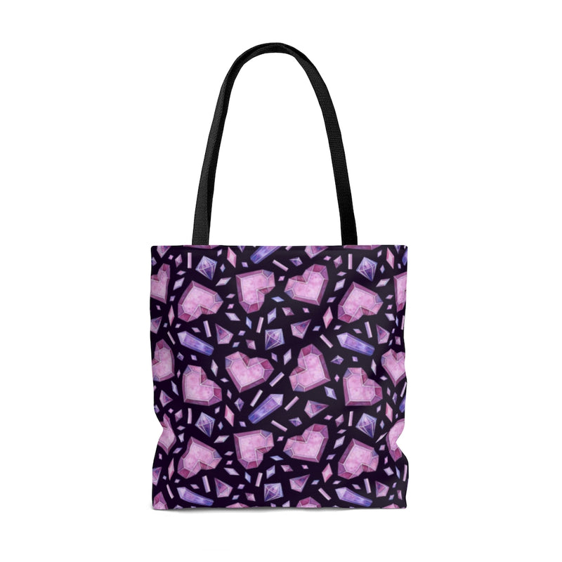 Pink Heart AOP Tote Bag