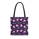 Pink Heart AOP Tote Bag