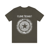 I Love Texas Unisex Jersey Short Sleeve Tee