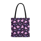 Pink Heart AOP Tote Bag