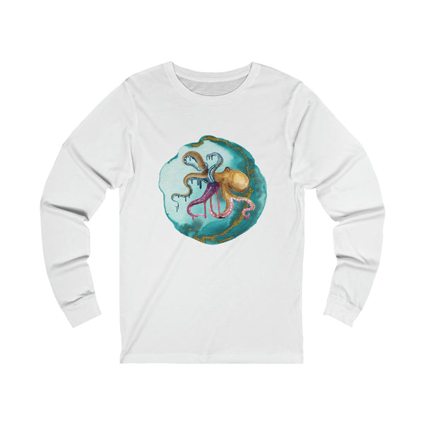 Octopus Water Color Unisex Jersey Long Sleeve Tee