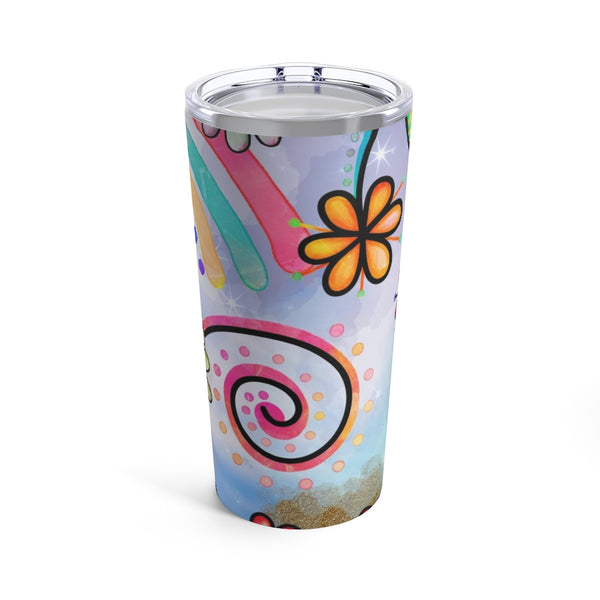 Rainbow Flower Tumbler 20oz